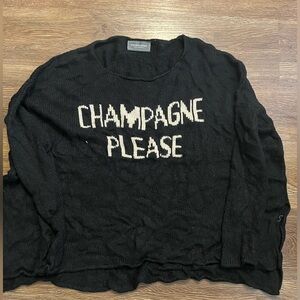 Wooden Ships Black 'Champagne Please' Sweatshirt